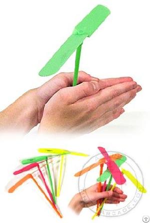 Aero-props, Propeller Toy, Plastic Spinning Flying Helicopter Dragonfly Toys