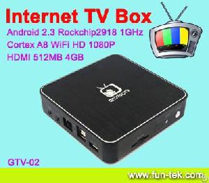 Chinese Android Tv Set Google Internet Tv Rockchip Rk2918 Cortex A8 1ghz Android 2.3 Hd 1080p Hdmi