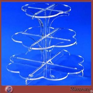 3 Tier Booming Flower Acrylic / Perspex Cupcake Stand