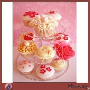 3-tier Round Mini Perspex / Acrylic Cupcake Display