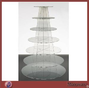 7 tiers wedding celebration acrylic cupcake stand