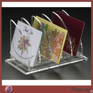 acrylic transparent greeting card holder