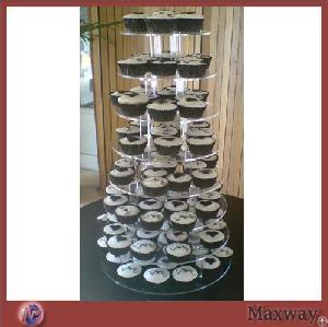 Assemble Round Shaped 8-tier Acrylic Wedding / Celebration Cupcake Display