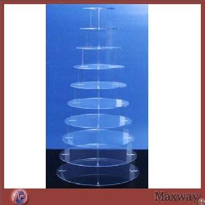 clear 10 tiers acrylic wedding cupcake display holder