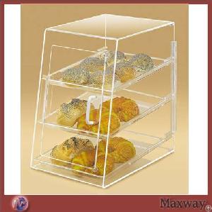 Eco-friendly Sloping Transparent Acrylic / Plexiglass Cake Stand Case