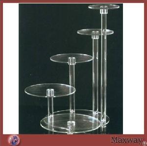 round acrylic wedding cupcake bakery display tower