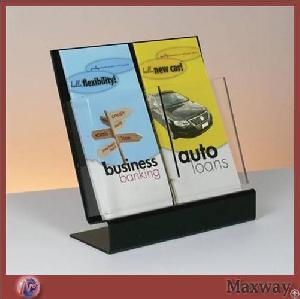 slant heat bending acrylic leaflet holder pockets