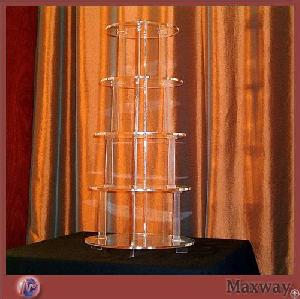 thickening 5 tier transparent plexiglass pastry display