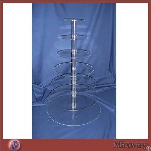 Thickening Rod 7-tier Clear Acrylic Fairy Cupcake Tree