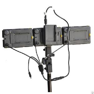 3pcs hdv z96 dimmable led video camera light stand sony battery plate 1x4 dc power cab