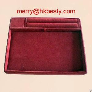 Jewelry Trays In Red