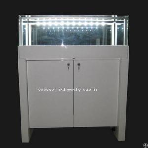 slide drawer glass door jewellery display showcase