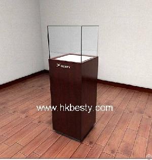 wood glass jewelry display tower showcase store furniture