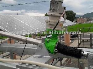 adjusted solar dish sun tracking system electrically screw jacks