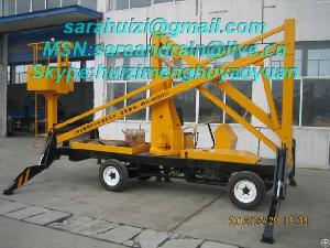 9-14m Diesel Engine And Electricity Double Power Lift Platform