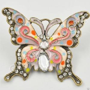 Animal Alloy Pendant Metal Butterfly Charms With Rhinestone 2012 Fashion Jewelry Set