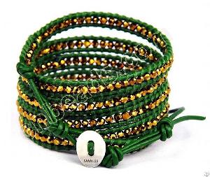 chan luu bracelet wrap faceted crystal beads cord bracelets 2012 fashion jewelry