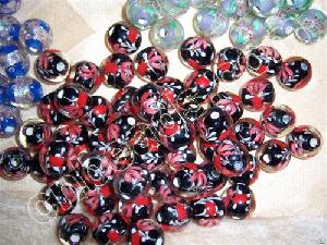 Handmade Inside Flower Glass Beads Lampwork Jewelry Bead Accessories 2012 Fashion Crafts