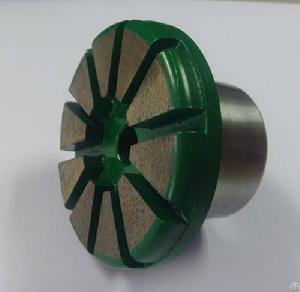 metal bonded green colored floor polishing pads