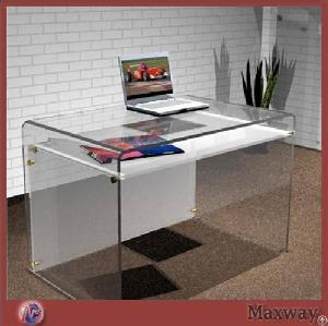 Modern Transparent Square Acrylic / Perspex Pc / Notebook Computer Table