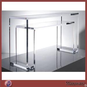 Two-layer Transparent Decent Acrylic Furniture Table / Desk