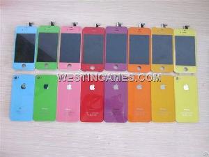 Full Lcd Screen Touch Screen Digitizer Assembly With Back Cover For Iphone 4s Colorful