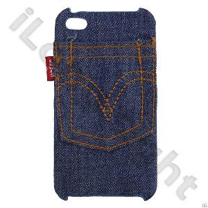 Jeans Style Hard Plastic Cases For Iphone 4s-js02