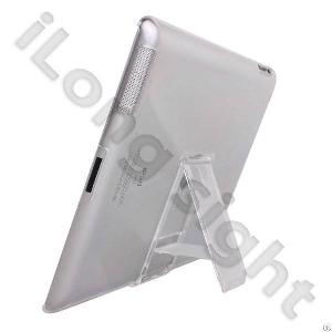 solid hard plastic cases holder ipad 3 transparent