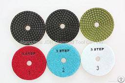 step diamond polishing pads