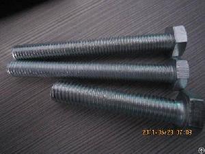 Din933 And Din931 Hex Bolt Black Surface