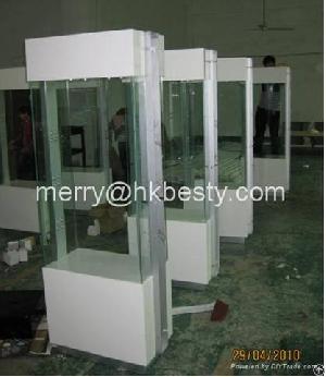 Glass And Wood Sunglasses Display Cabinet Or Eyewear Display Cabinet With Storage