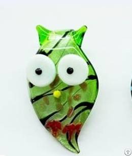 Wholesale Murano Owl Glass Pendants Animal Jewelry Charm From China