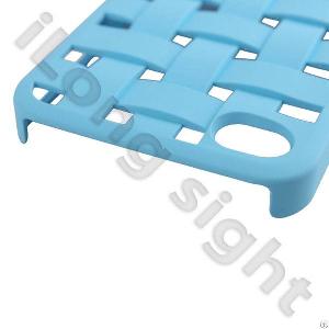 Cross And Ventilated Hard Plastic Case For Iphone 4 / 4s-blue