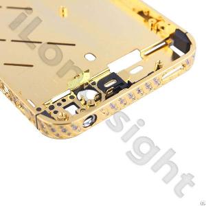 Gorgeous Diamond Series Electroplating Metal Mid Bezel Frame Plate For Iphone4s