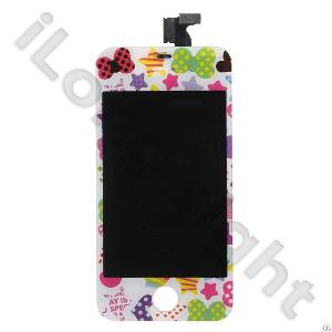 Lcd Screen Touch Digitizer Assembly Back Cover Home Button For Iphone 4g-coloful Series 02