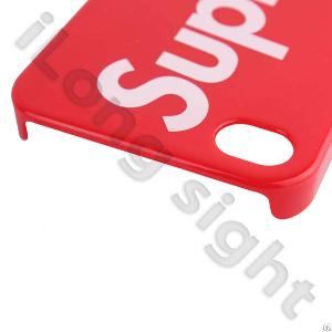 Letter Series Plastic Cases For Iphone4 / 4s-red