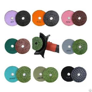 One Whole Set Of Wet Polishing Pads And Angle Grinder