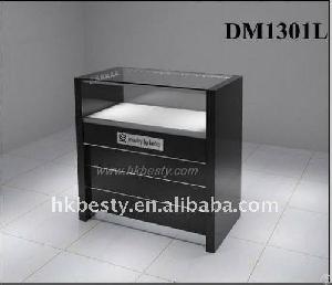 Black Jewelry Display Counter Design, Jewelry Counter Showcase With Led Lighting