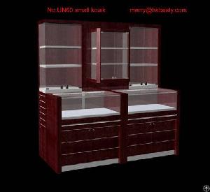 Cherry Veneer Jewelry Display Cabinets