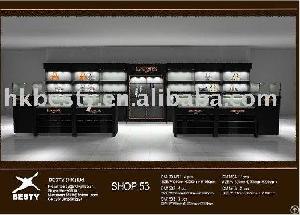 Exquisite Design Custom Loge Jewelry Display Wall Showcase Kiosk