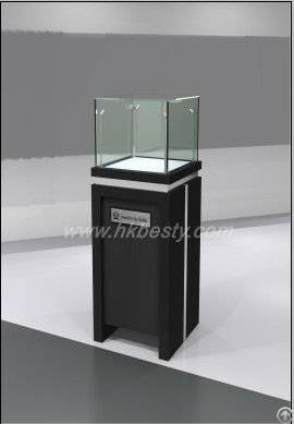 Mirrored Glass Jewelry Display Tower With Led Light