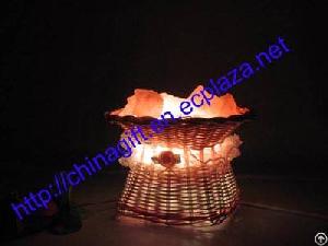 Himalayan Crystal Salt Lamp Flower Basket 2