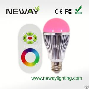 e27 smd 5050 rgb remote control dimmable led bulb