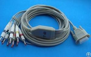 nihon kohden 10 leads ekg cable 901d ecg 9620