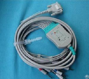 Schiller At-1 One-piece 10 Lead Ekg Cable And Leadwire