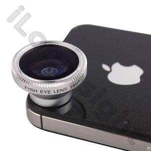 180 fisheye lens mobile phone digital camera silver