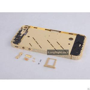 2012 New Products Iphone 4 Gold Luxury Diamond Middle Plate Mid Frame Bezel Kit