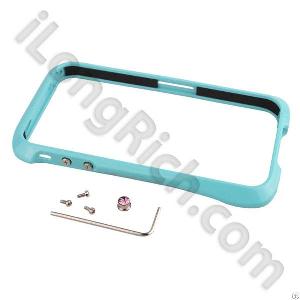 Colorful Metal Bumper Cases For Iphone4 / 4s-blue