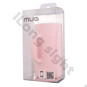 Funny Cup Soft Silicone Cases For Iphone 4 / 4s-pink