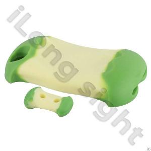 Iapplecore Series Soft Silicone Cases For Iphone 4 / 4s And Wire Oranizer Green